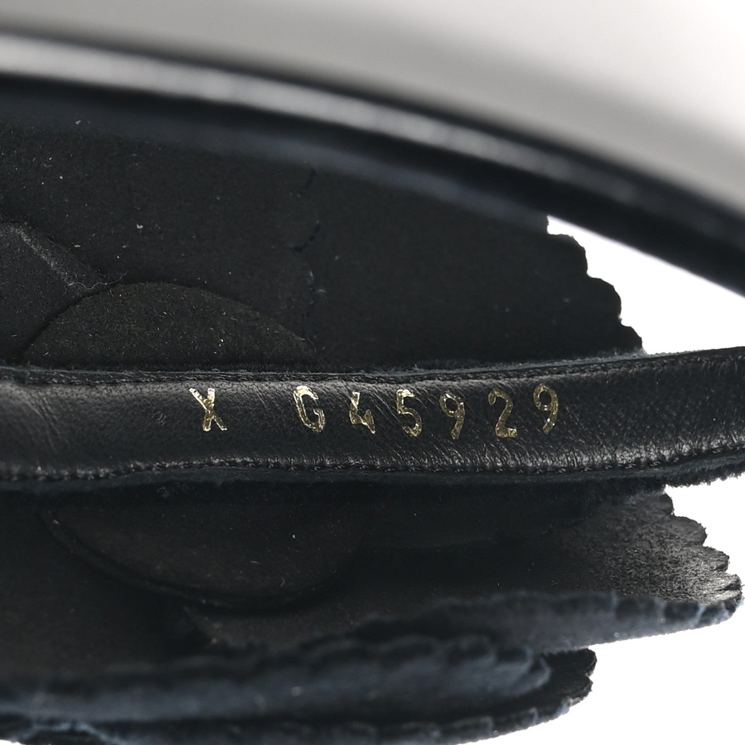 Chanel Velvet Pearl Camellia Thong Sandals 38 Black 9 of 10