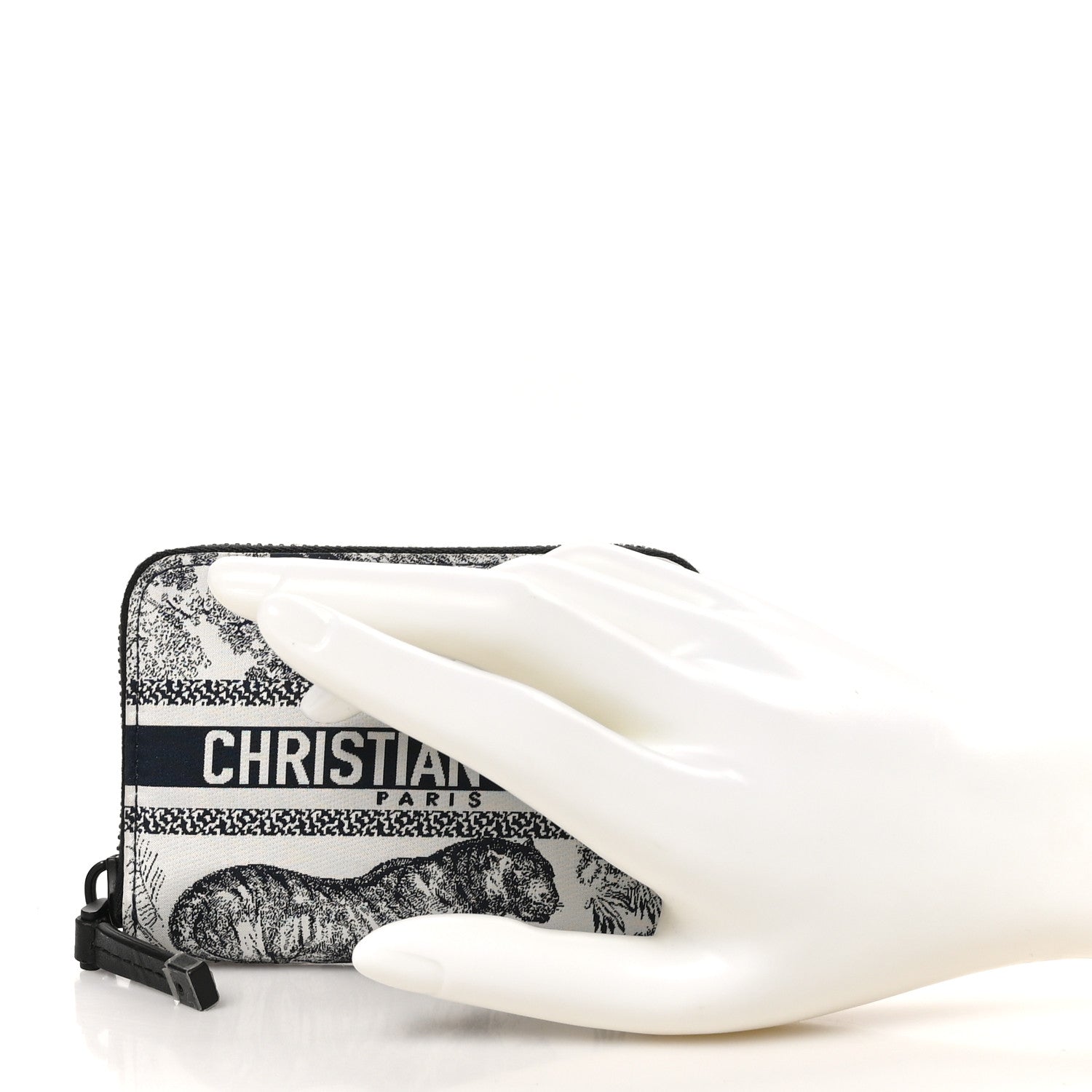 Christian Dior Technical Fabric Embroidered Toile De Jouy DiorTravel Detachable Card Holder Blue 2 of 7