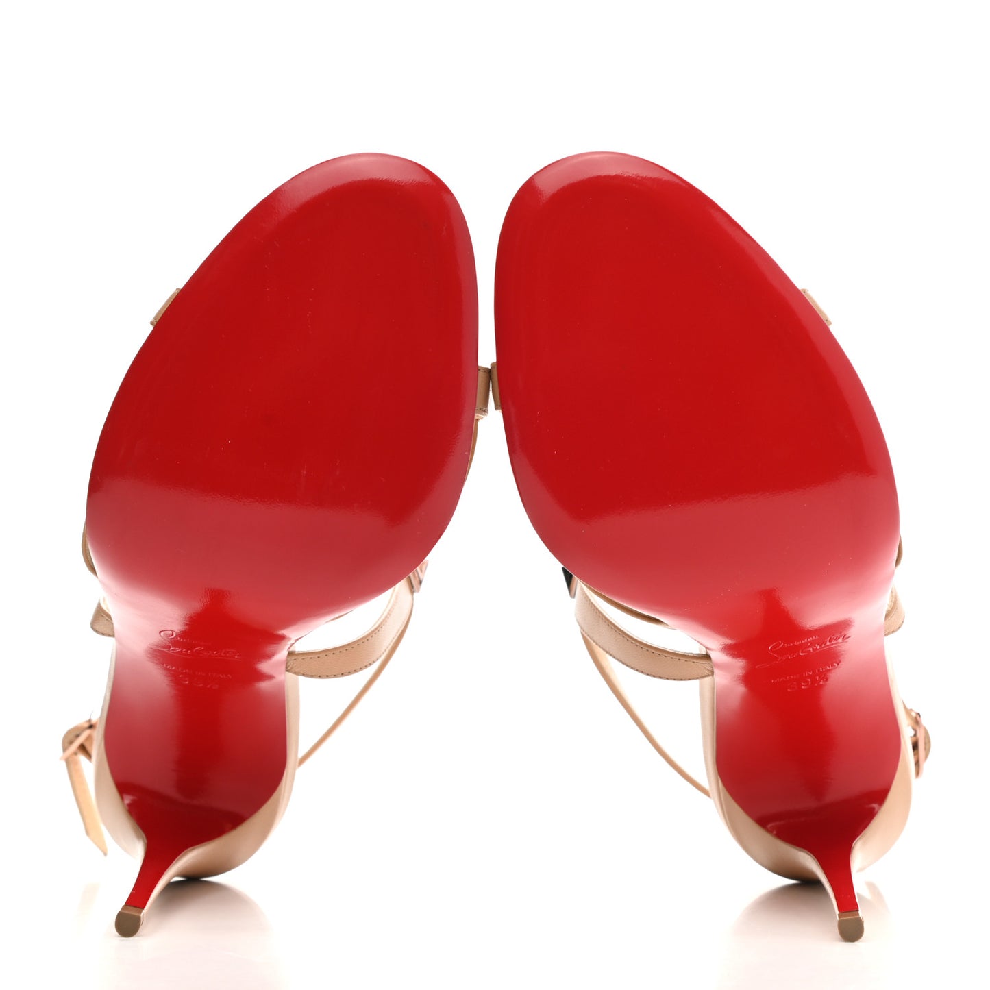 Calfskin Studded Galerietta 100 Sandals 39.5 Neutral