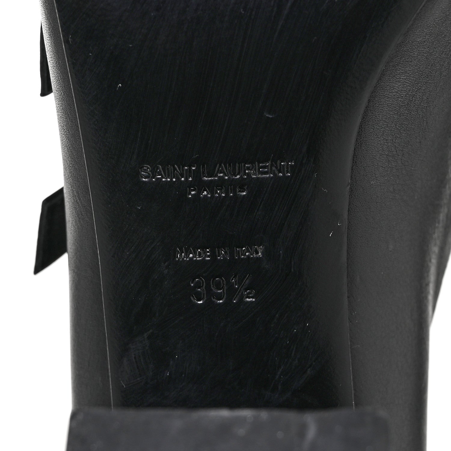 Saint Laurent Calfskin Babies 90 Multi Strap Sandal 39.5 Black 6 of 9