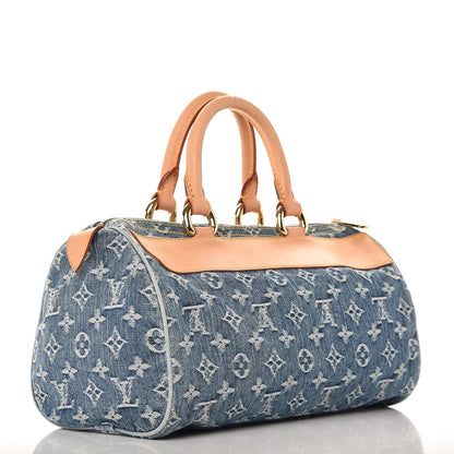 Louis Vuitton Monogram Denim Neo Speedy Blue 3 of 7