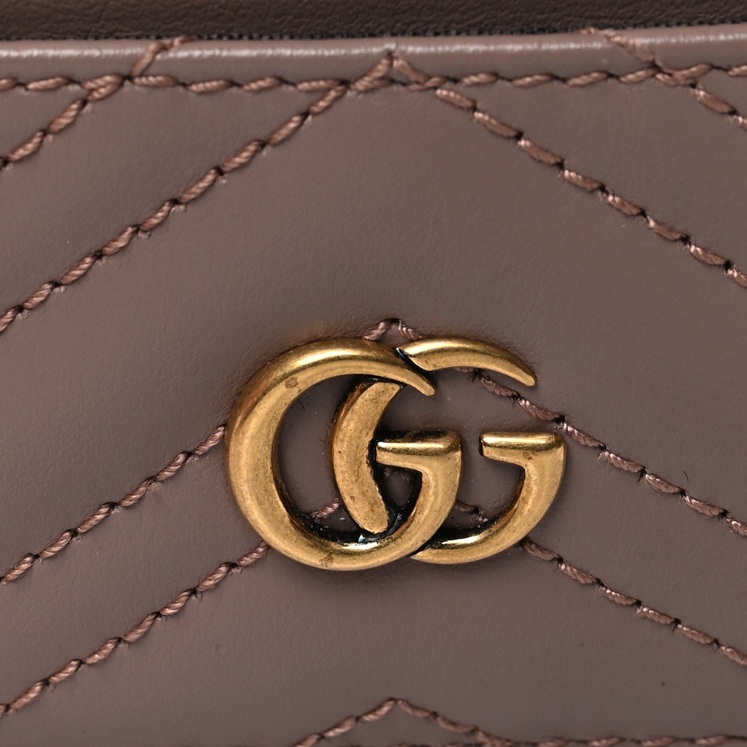 Gucci Calfskin Matelasse GG Marmont Card Holder Porcelain Rose 10 of 11