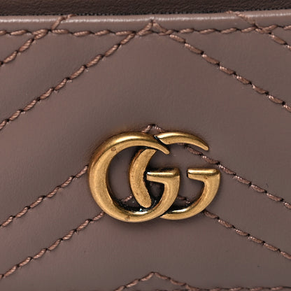 Gucci Calfskin Matelasse GG Marmont Card Holder Porcelain Rose 10 of 11