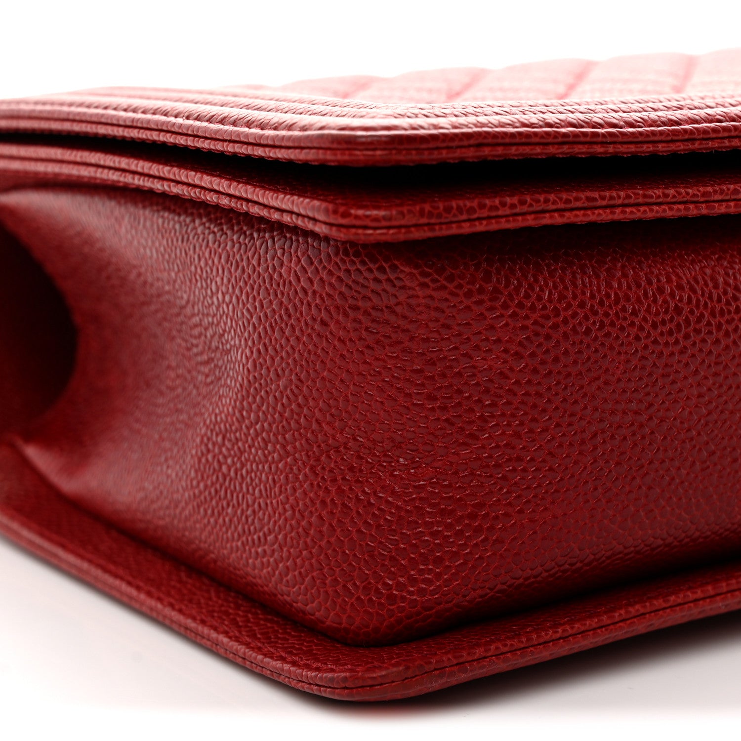 Chanel Caviar Quilted New Medium Boy Flap Dark Red 9 of 11
