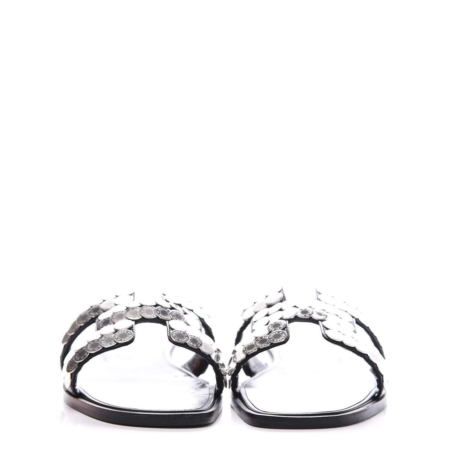 Calfskin Clou De Selle Oran Sandals 37 Black
