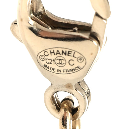 Chanel Pearl Crystal CC Drop Necklace Gold 5 of 5