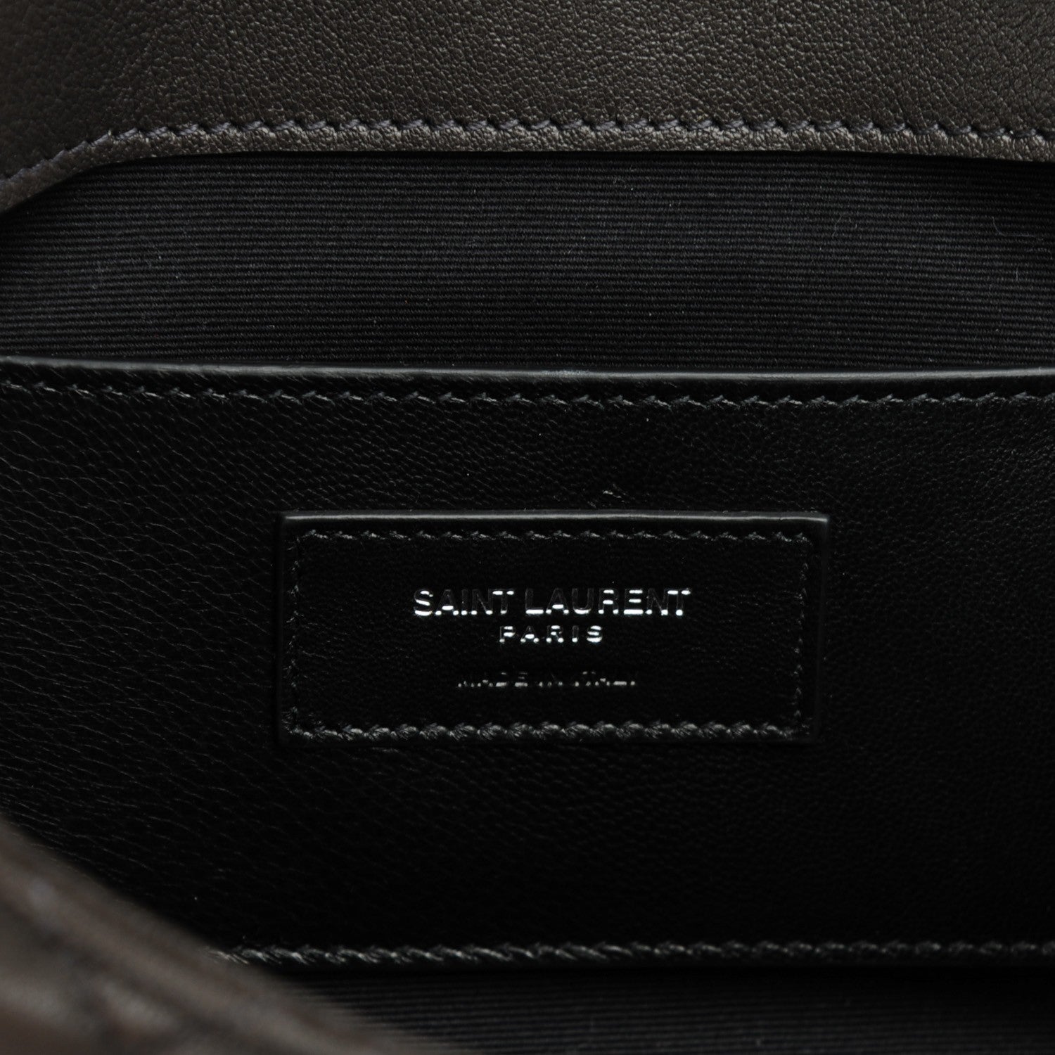 Saint Laurent Sheepskin Tri-Quilt Monogram Medium College Bag Dark Grey 7 of 8
