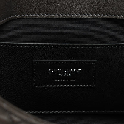Saint Laurent Sheepskin Tri-Quilt Monogram Medium College Bag Dark Grey 7 of 8