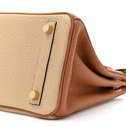 Hermes Togo Horseshoe Birkin 25 Trench Gold 9 of 12
