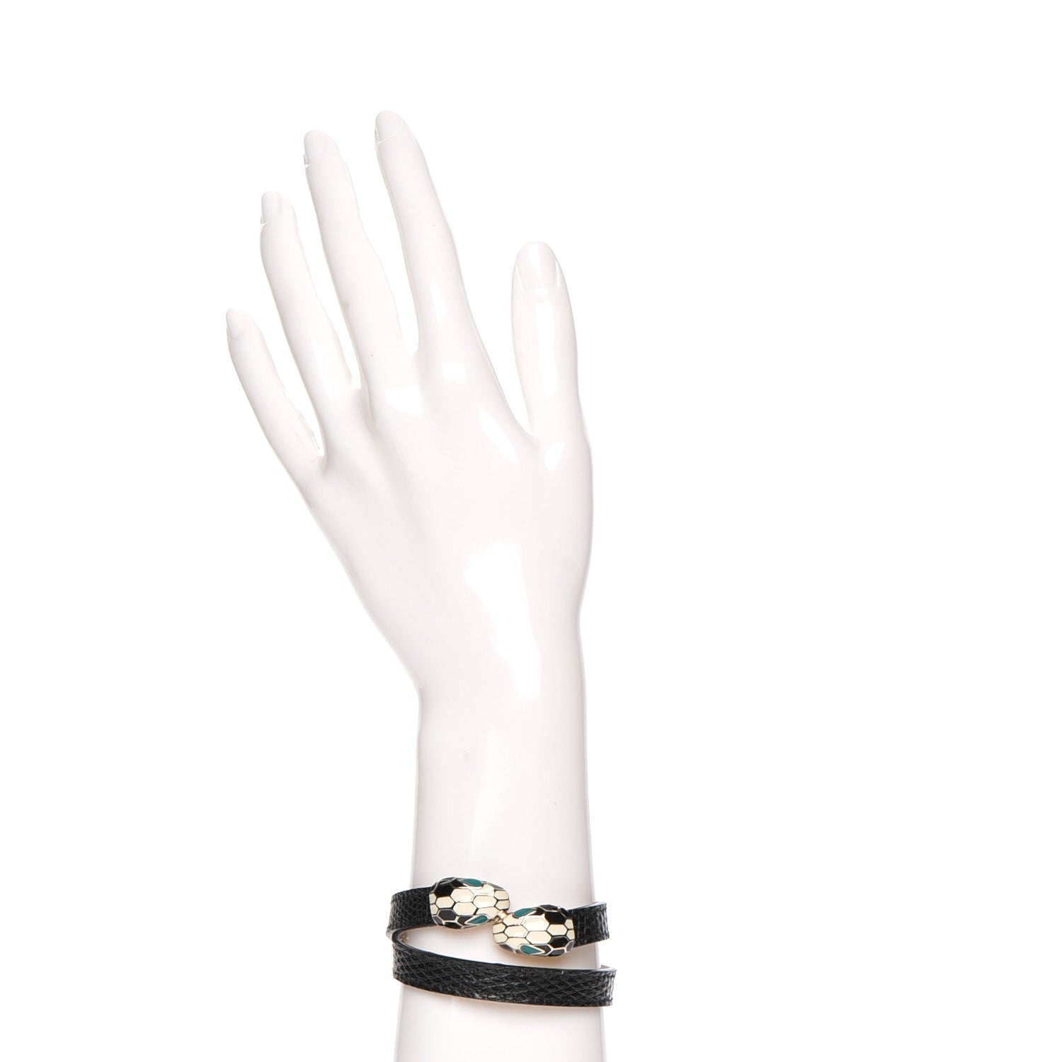 Bulgari Shiny Lizard Serpenti Forever Multi-coiled Bracelet M Black Light Gold 2 of 6