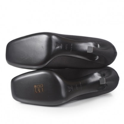 Louis Vuitton Satin Swarovski Crystal Heels 39.5 Black 4 of 10