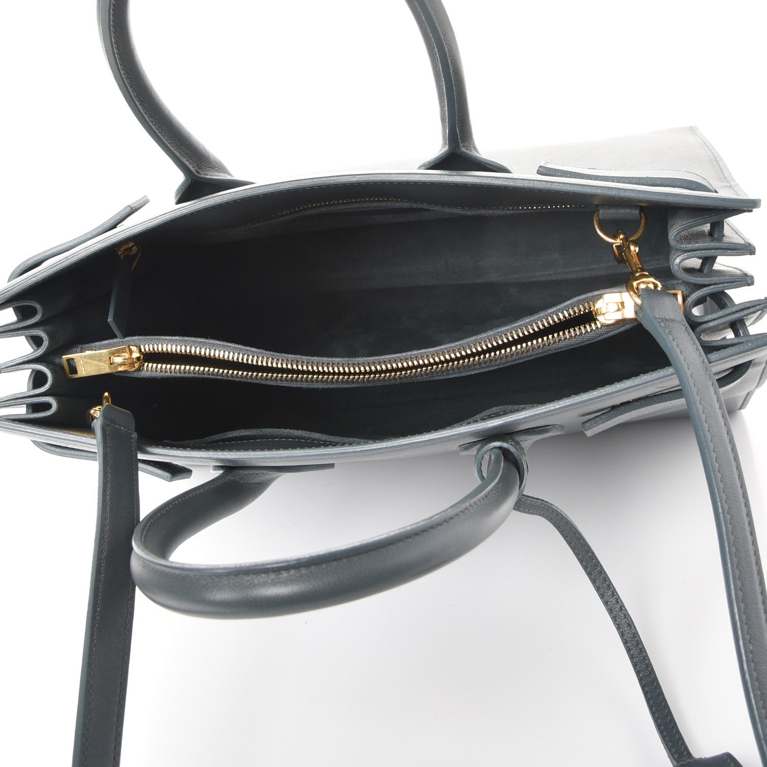 Saint Laurent Calfskin Small Classic Sac De Jour Petrol 6 of 11