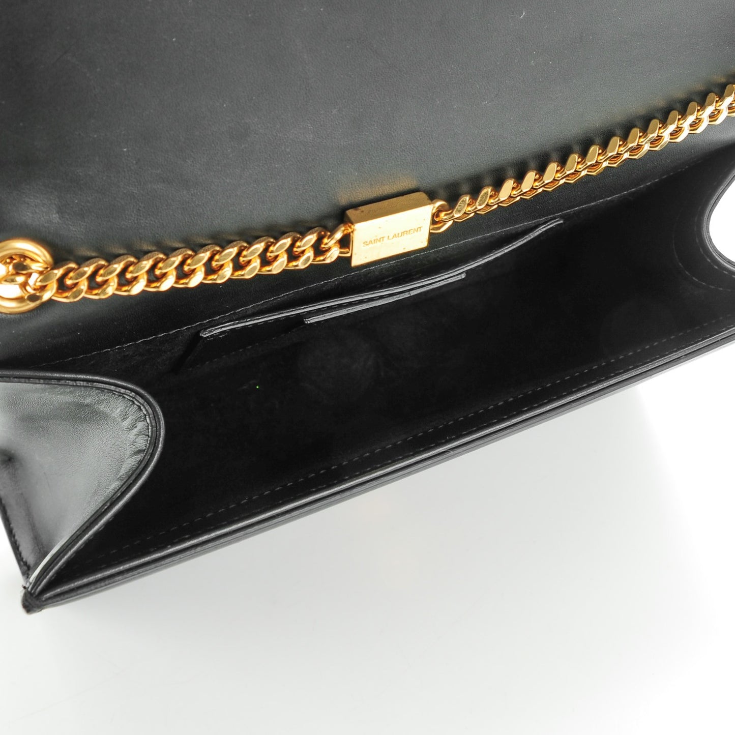 Smooth Calfskin Medium Classic Monogram Kate Tassel Satchel Black