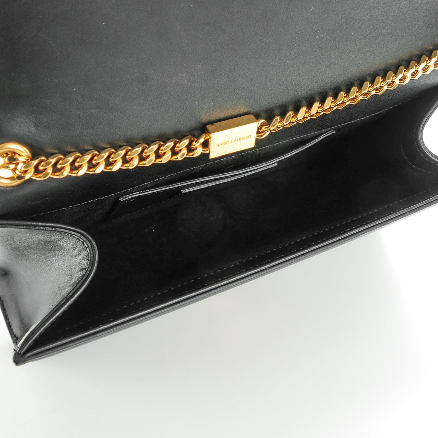 Saint Laurent Smooth Calfskin Medium Classic Monogram Kate Tassel Satchel Black 5 of 7