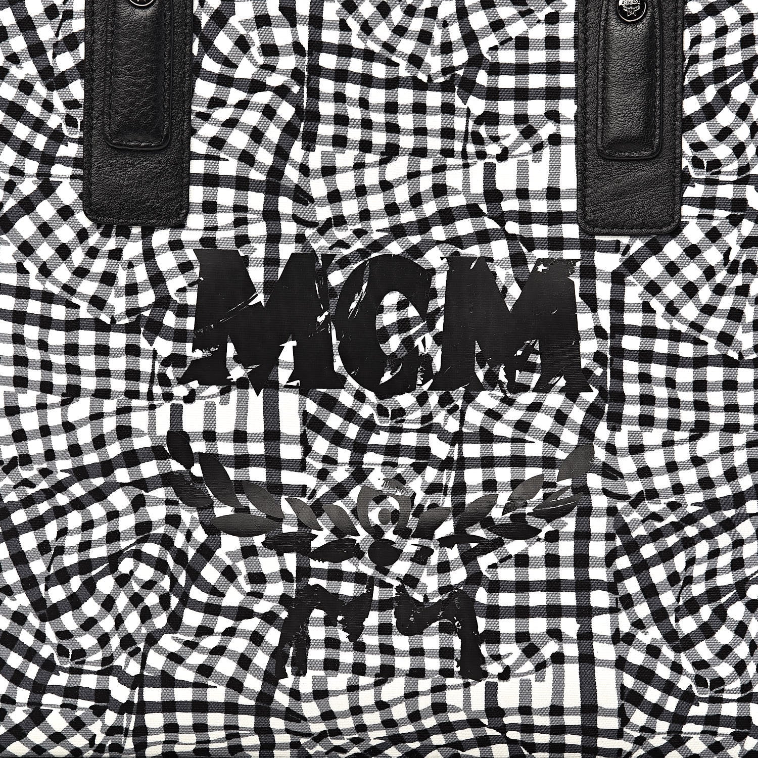 MCM Visetos Medium Liz Reversible Shopper Tote Black 14 of 15