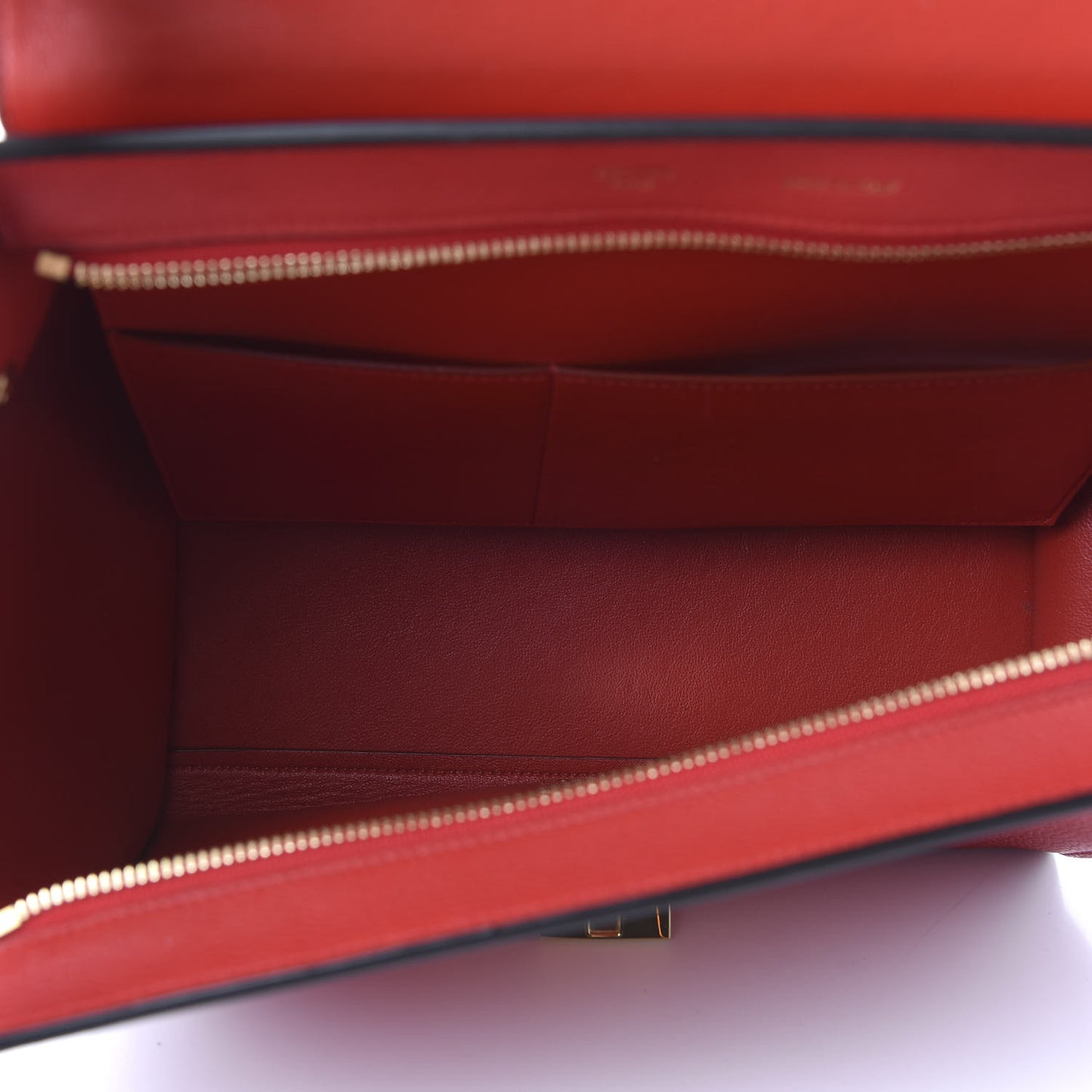 Drummed Calfskin Suede Small Trapeze Coquelicot