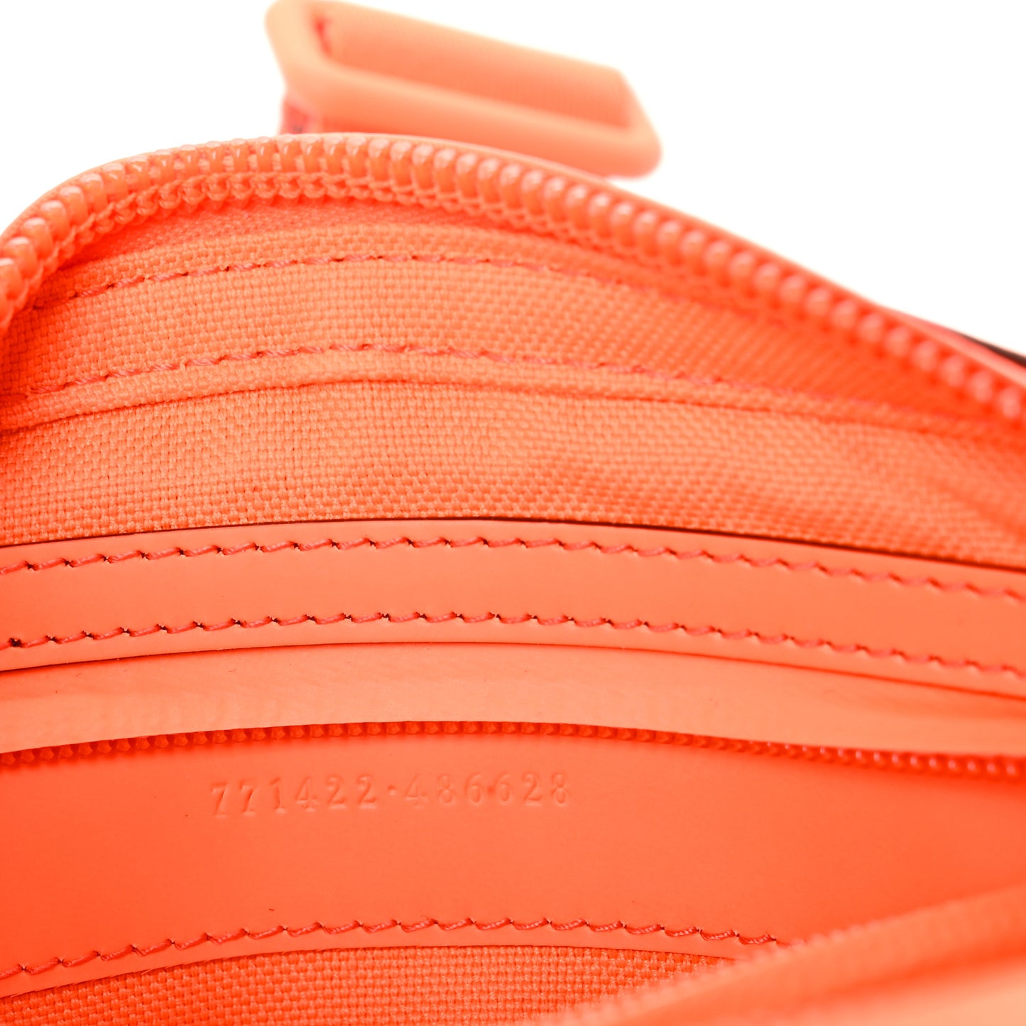 Rubber Effect Monogram GG Belt Bag New Orange Fluo