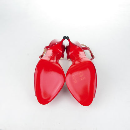 Christian Louboutin Patent Ernesta 100 Pumps 36 Red 5 of 7