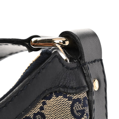 Gucci Monogram Vintage Web Medium Hobo Navy 15 of 21