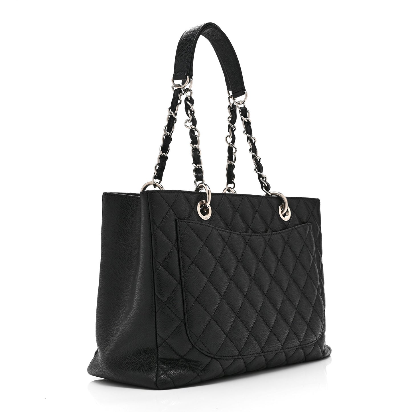 Caviar Quilted Grand Shopping Tote GST Black