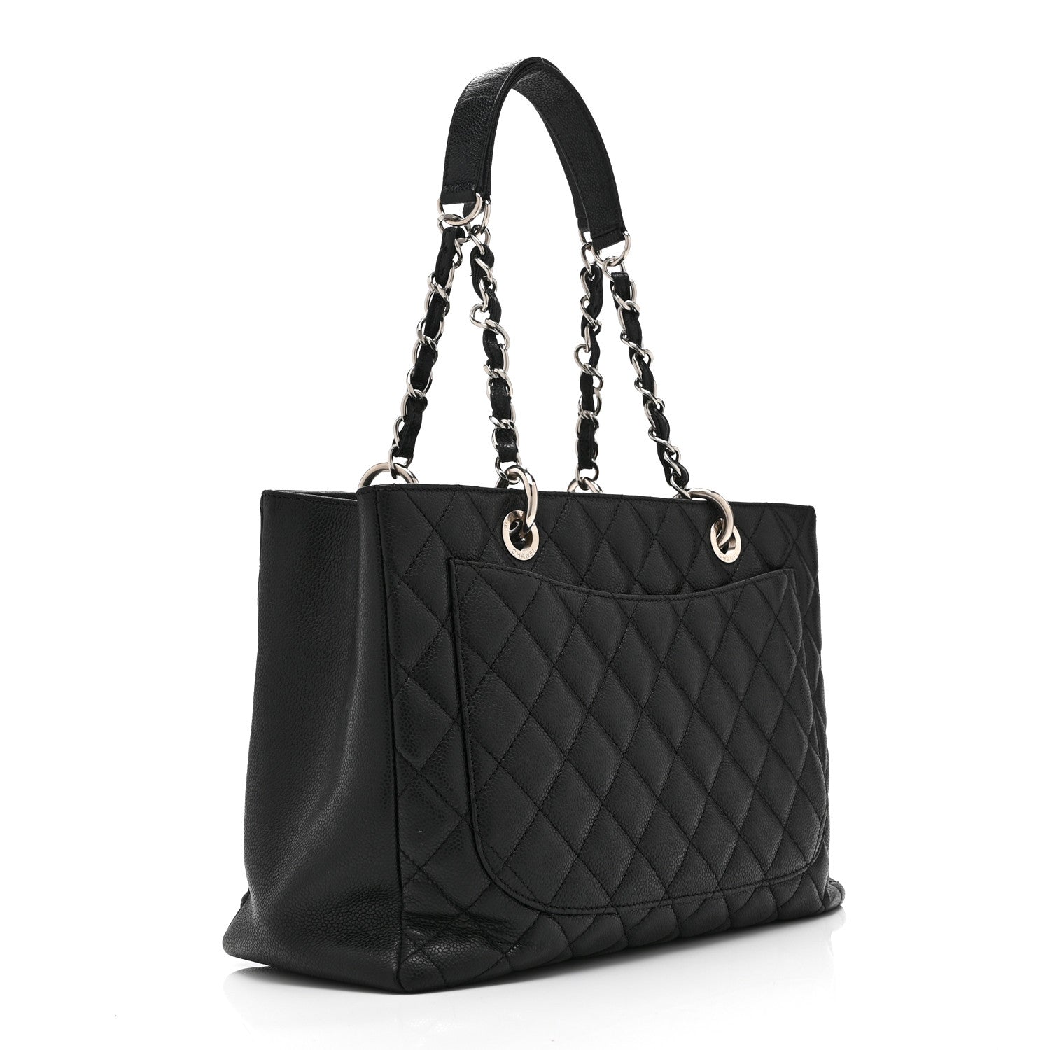 Chanel Caviar Quilted Grand Shopping Tote GST Black 3 of 10
