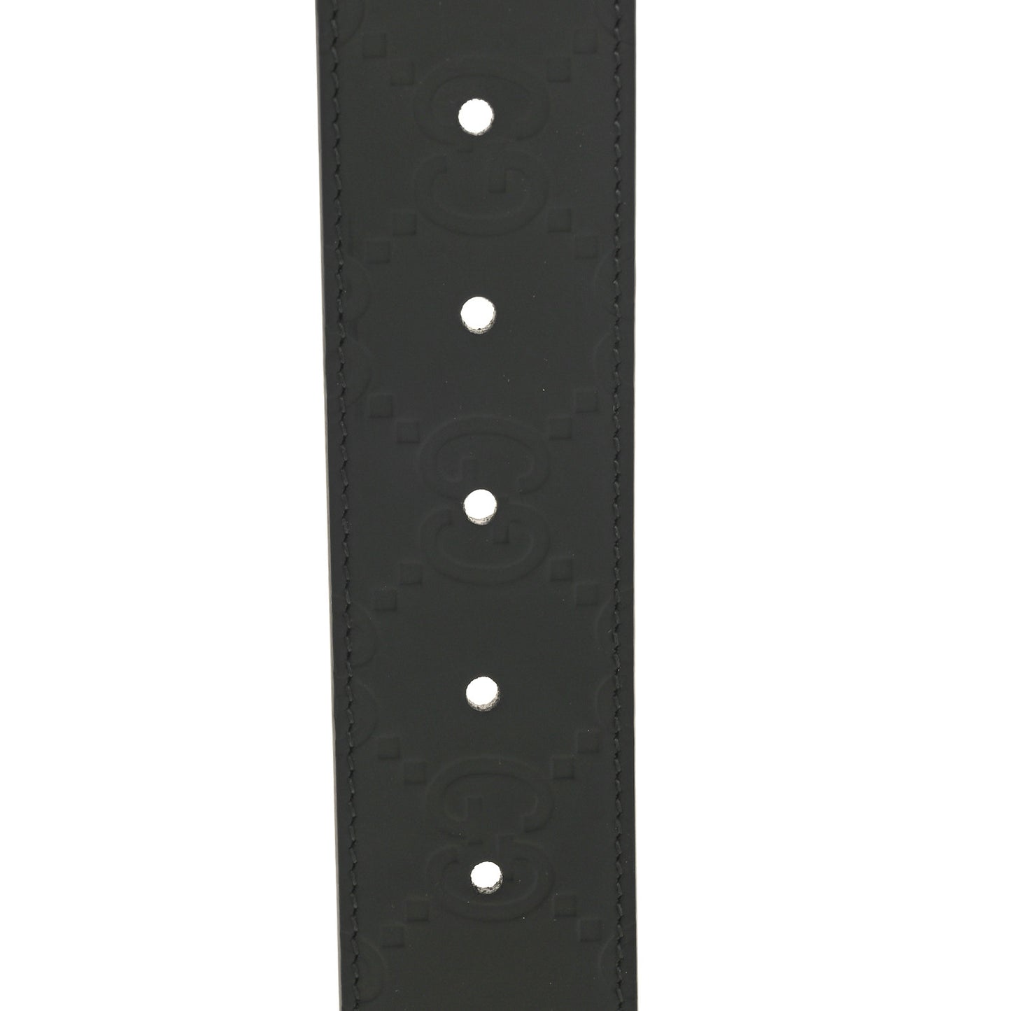 Rubber Calfskin Jumbo GG Monogram Belt 90 36 Black