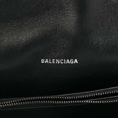 Balenciaga Crushed Calfskin Quilted Matte Black Hardware Medium Crush Chain Bag Black 6 of 10