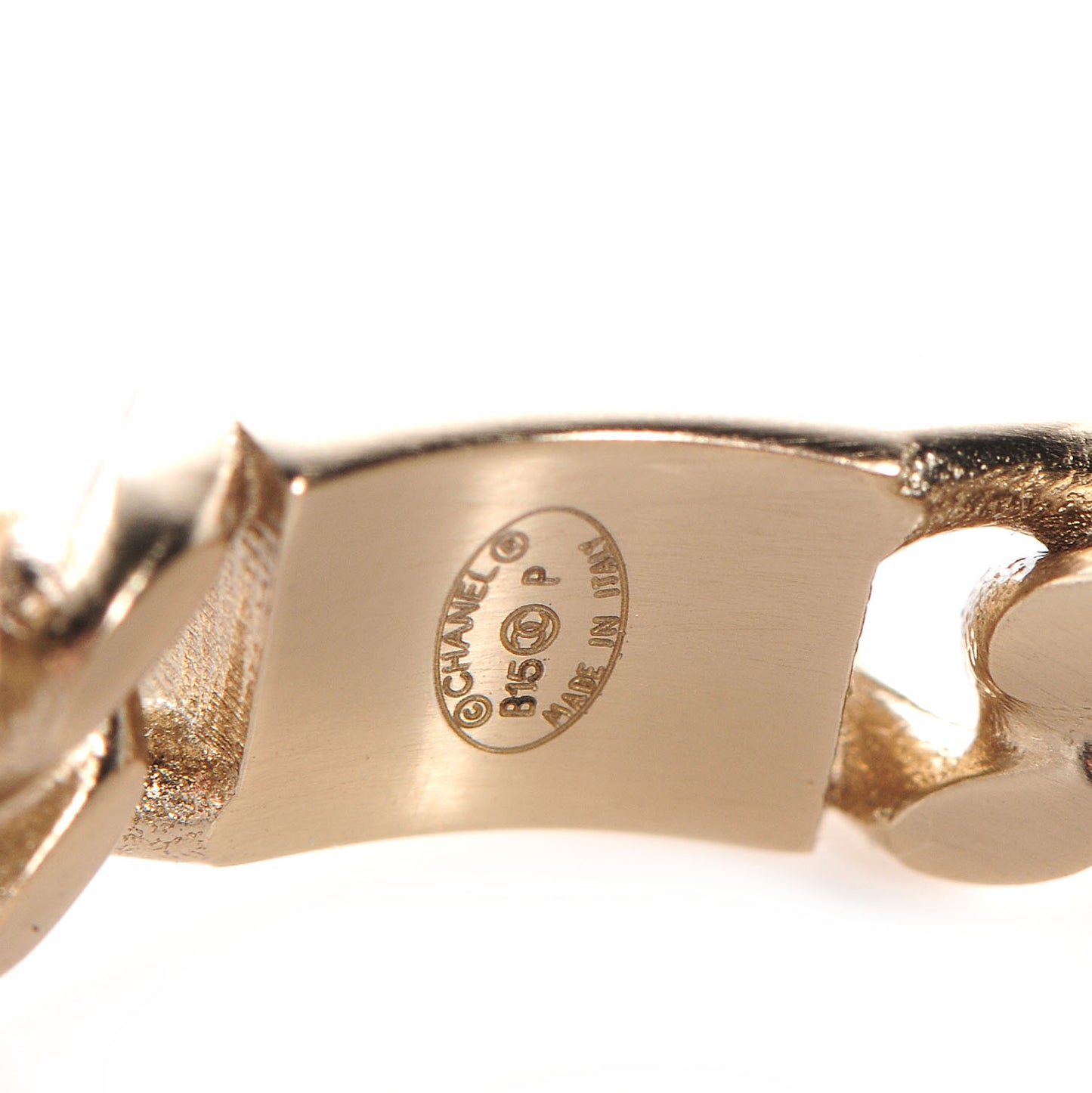 CC Chain Hoop Earrings Gold