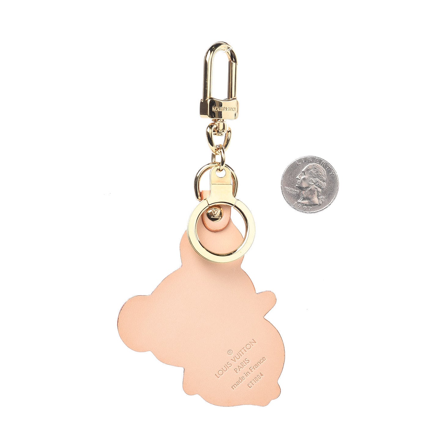 Vachetta Monogram Panda Key Ring Bag Charm