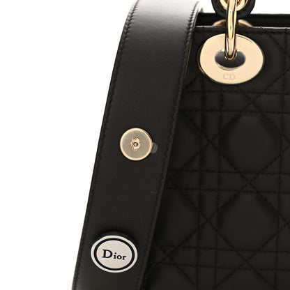 Christian Dior Lambskin Cannage Small Lucky Badges My Lady Dior Dark Grey 16 of 20