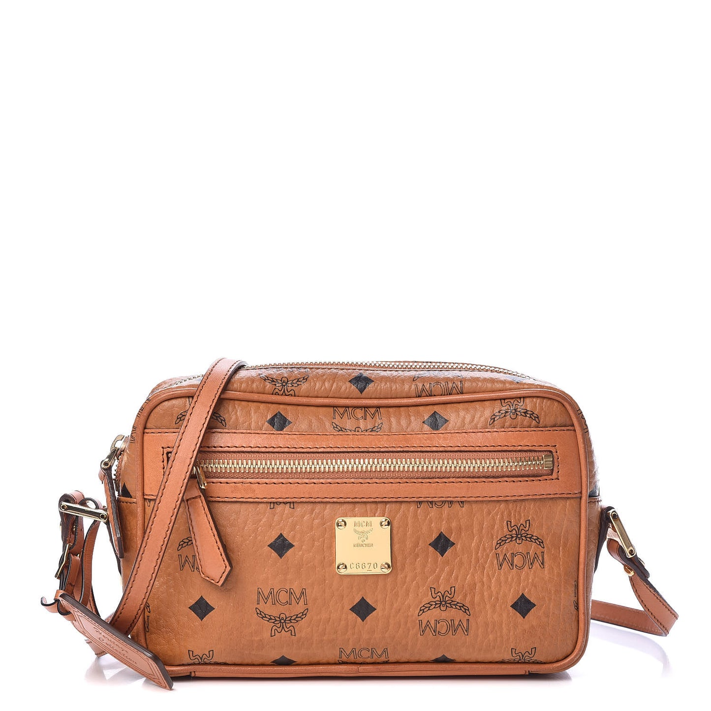 Visetos Heritage Crossbody Bag Cognac