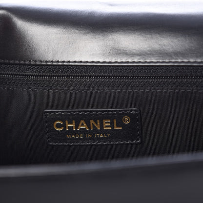 Chanel Glazed Calfskin Large Boy Flap Black 6 of 8