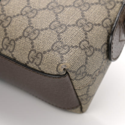 Gucci GG Supreme Monogram Textured Dollar Calfskin Web Small Ophidia Dome Shoulder Bag Beige Ebony New Acero 10 of 12