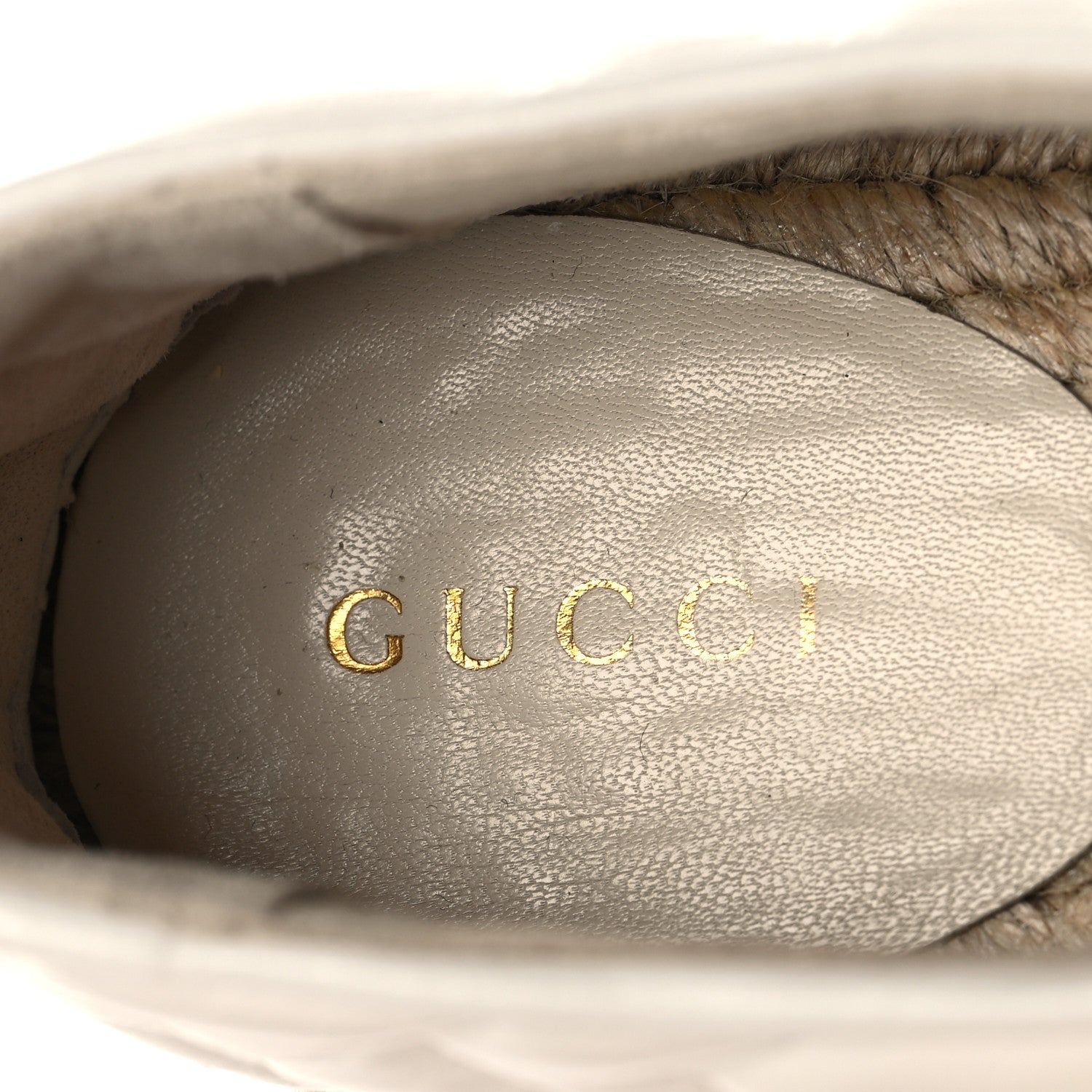 Gucci Nappa Matelasse GG Pilar Flatform Lace-Up Espadrilles 36.5 Great White 9 of 9