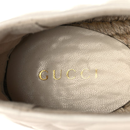 Gucci Nappa Matelasse GG Pilar Flatform Lace-Up Espadrilles 36.5 Great White 9 of 9