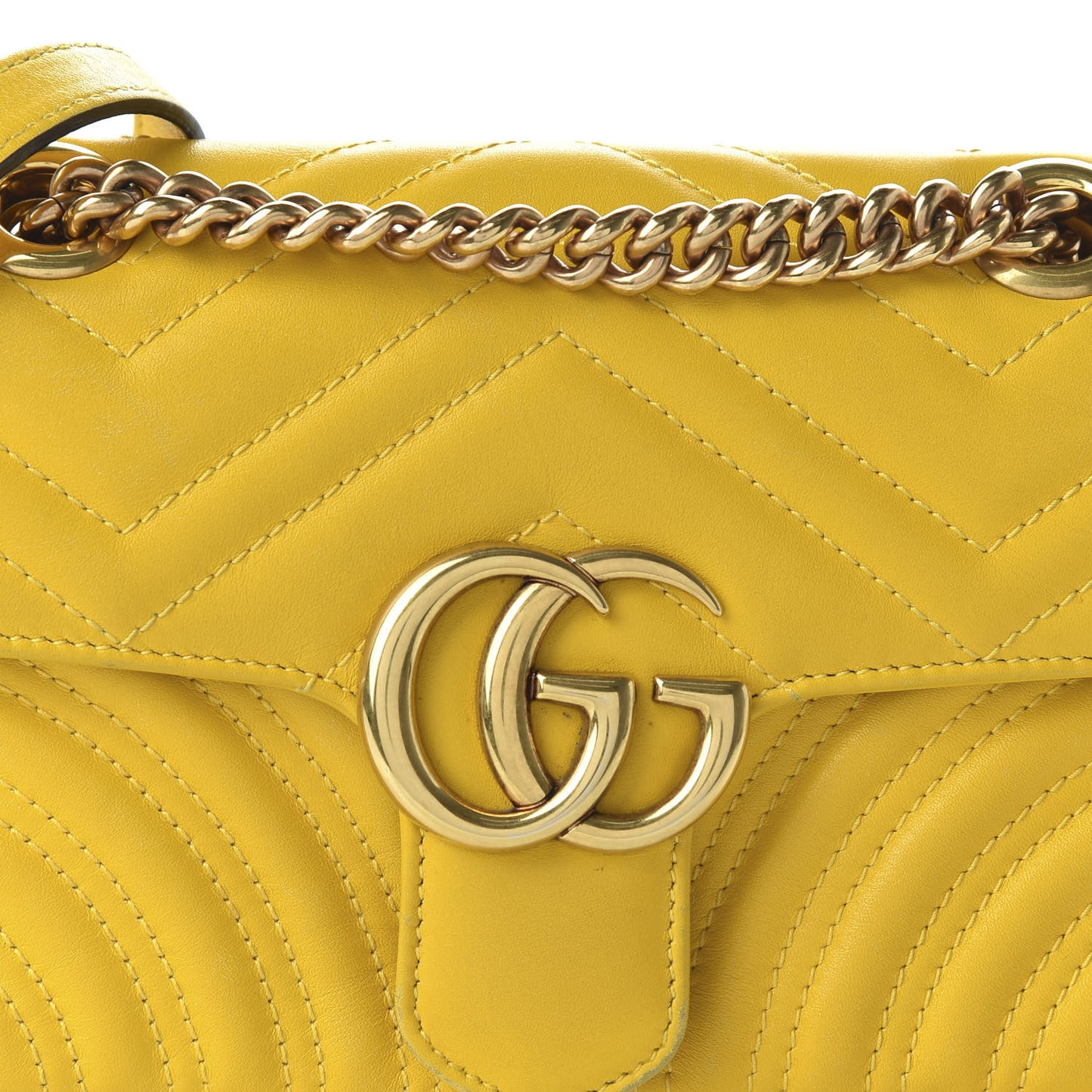 Calfskin Matelasse Mini GG Marmont Shoulder Bag Stone Topaz