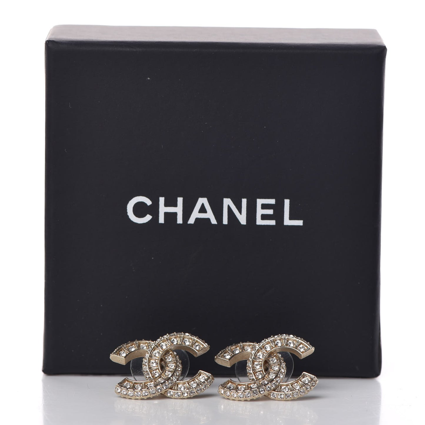Crystal CC Earrings Gold