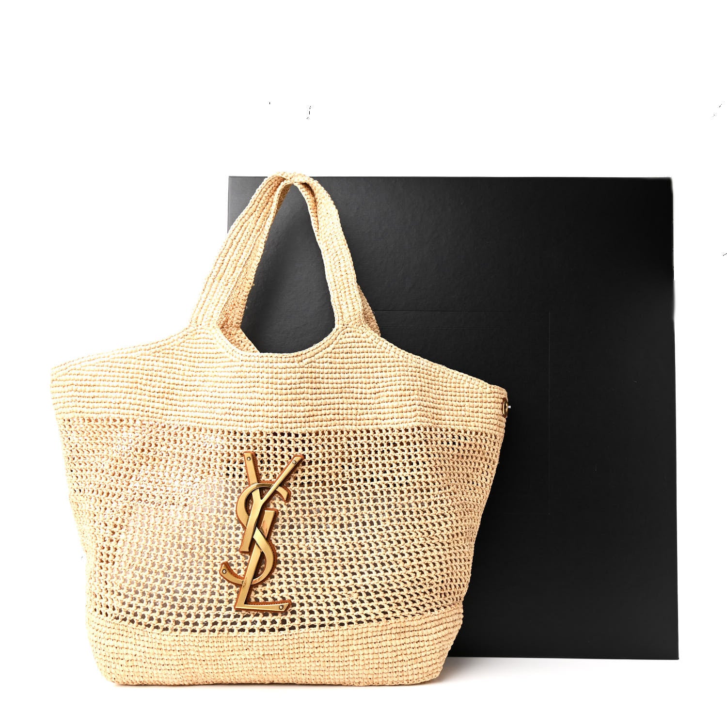 Saint Laurent Raffia Icare Shopping Tote Natural 14 of 14