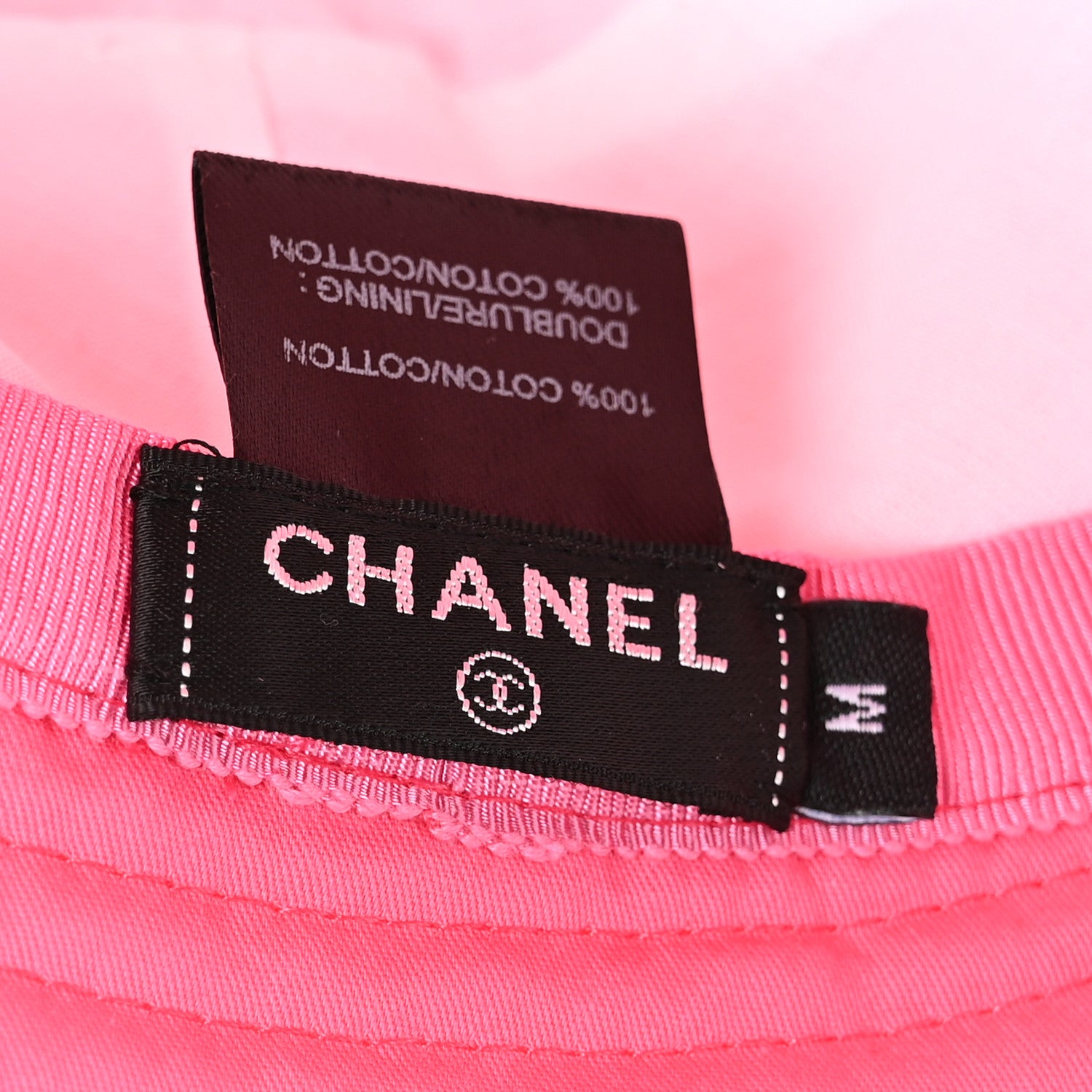 Chanel Canvas CC Bucket Hat M Fuchsia Orange 8 of 9