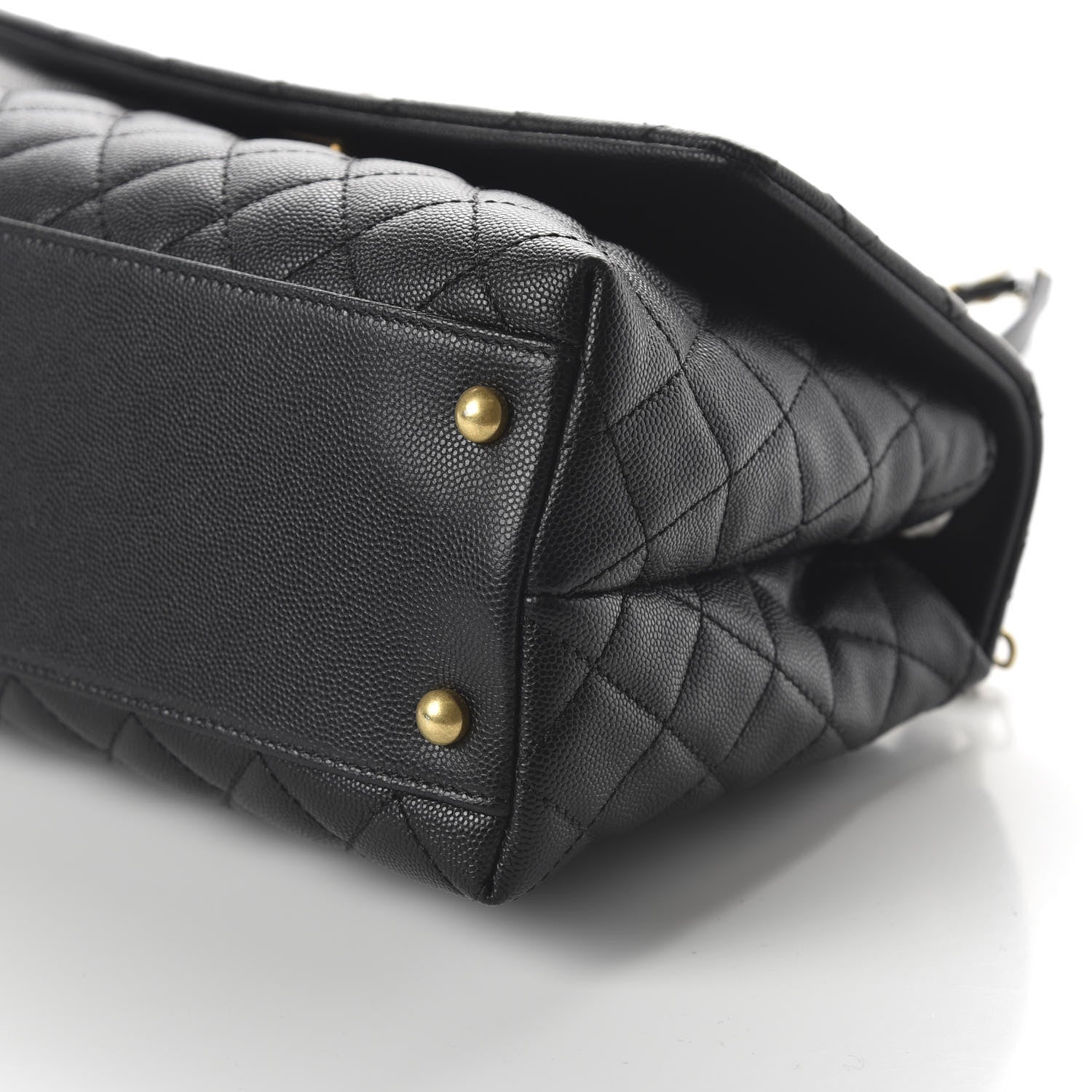 Chanel Caviar Lizard Quilted Small Coco Handle Flap Black 7 of 11