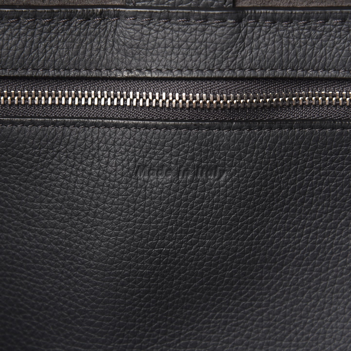 Supple Grained Calfskin Small Big Bag Anthracite