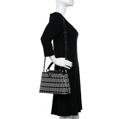 Louis Vuitton Calfskin Plaited Capucines BB Black 2 of 9