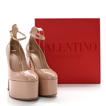 Valentino Garavani Patent Tan-Go 55/155mm Platform Pumps 38.5 Rose Cannelle 14 of 14