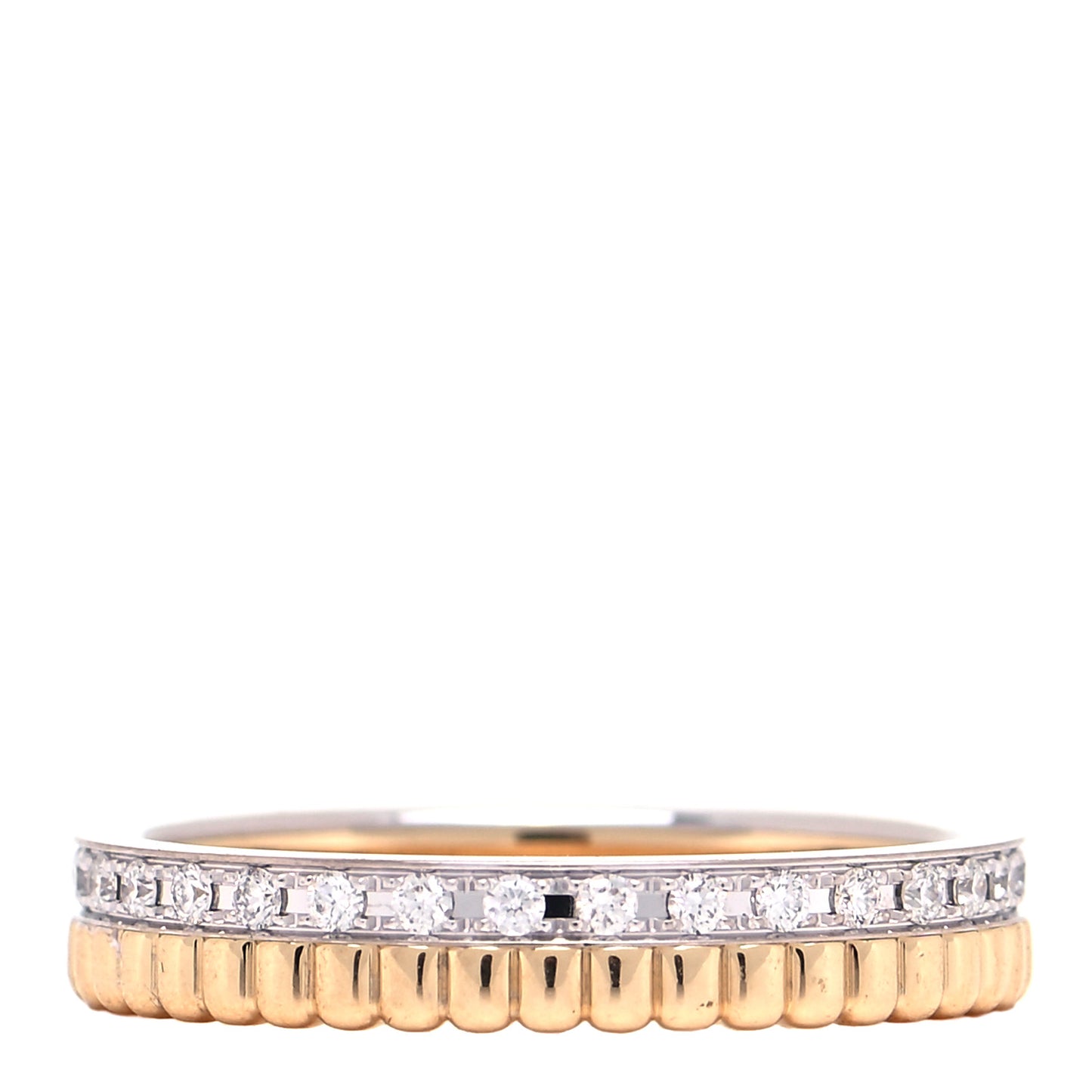 18K Yellow White Gold Diamond Quatre Radiant Wedding Band Ring 50 5.25