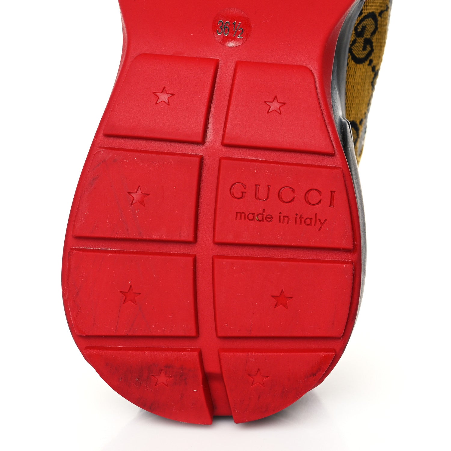 Gucci Monogram Multicolor GG Supreme Monogram Womens Rhyton Sneakers 36.5 Multicolor 7 of 8