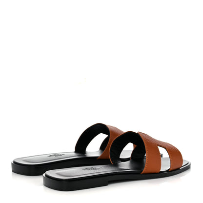 Hermes Epsom Oran Sandals 37 Naturel 4 of 8