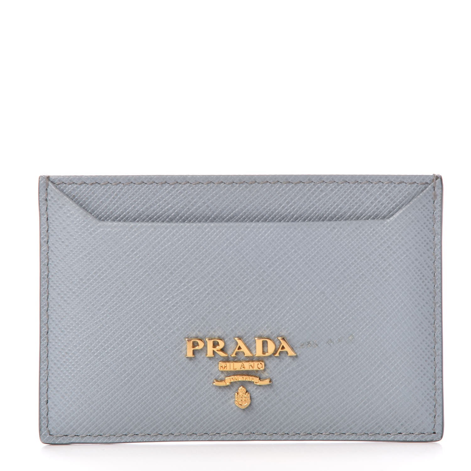Prada Saffiano Metal Card Case Lago 1 of 8