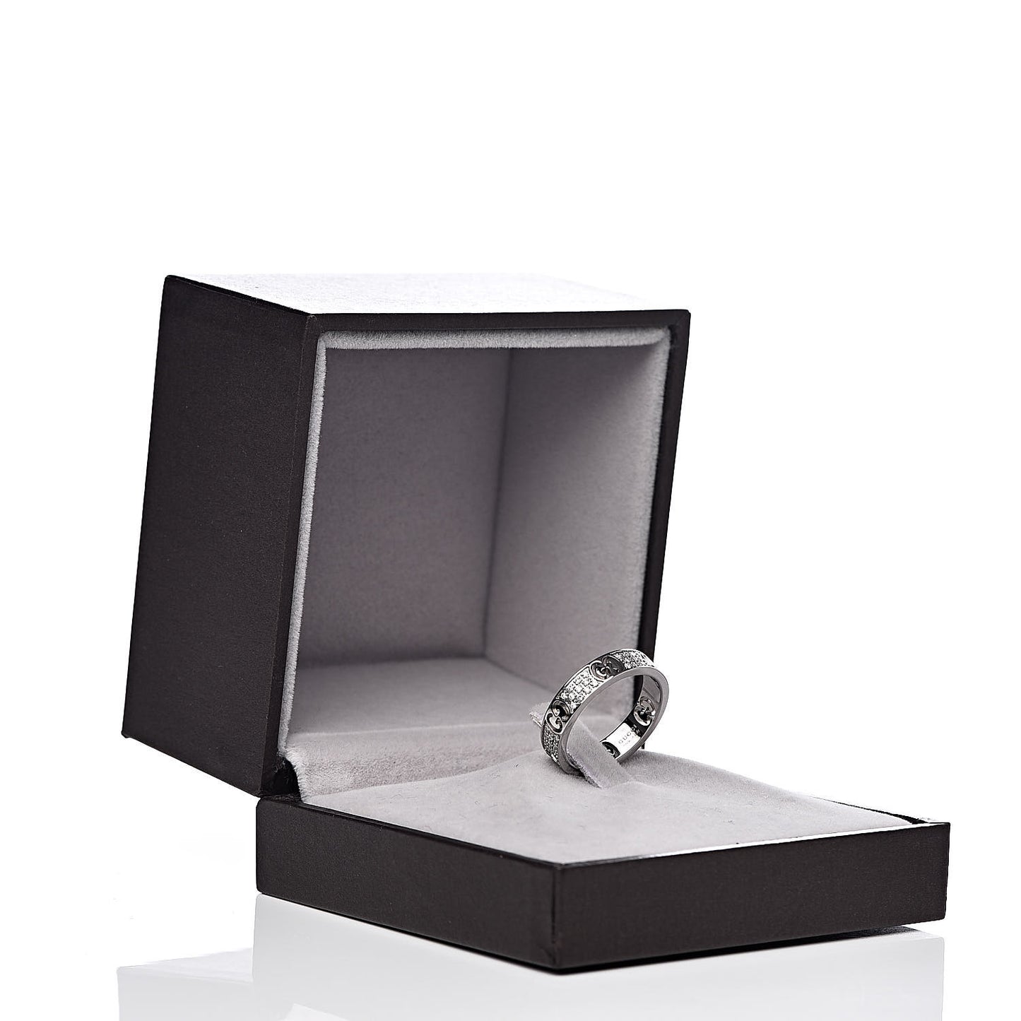 18K White Gold Diamond Icon Stardust Band Ring 50 5.5