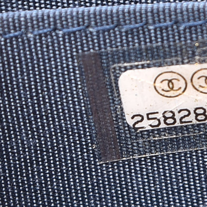 Chanel Caviar Quilted Boy Zip Around Coin Purse Wallet Dark Blue 7 of 7