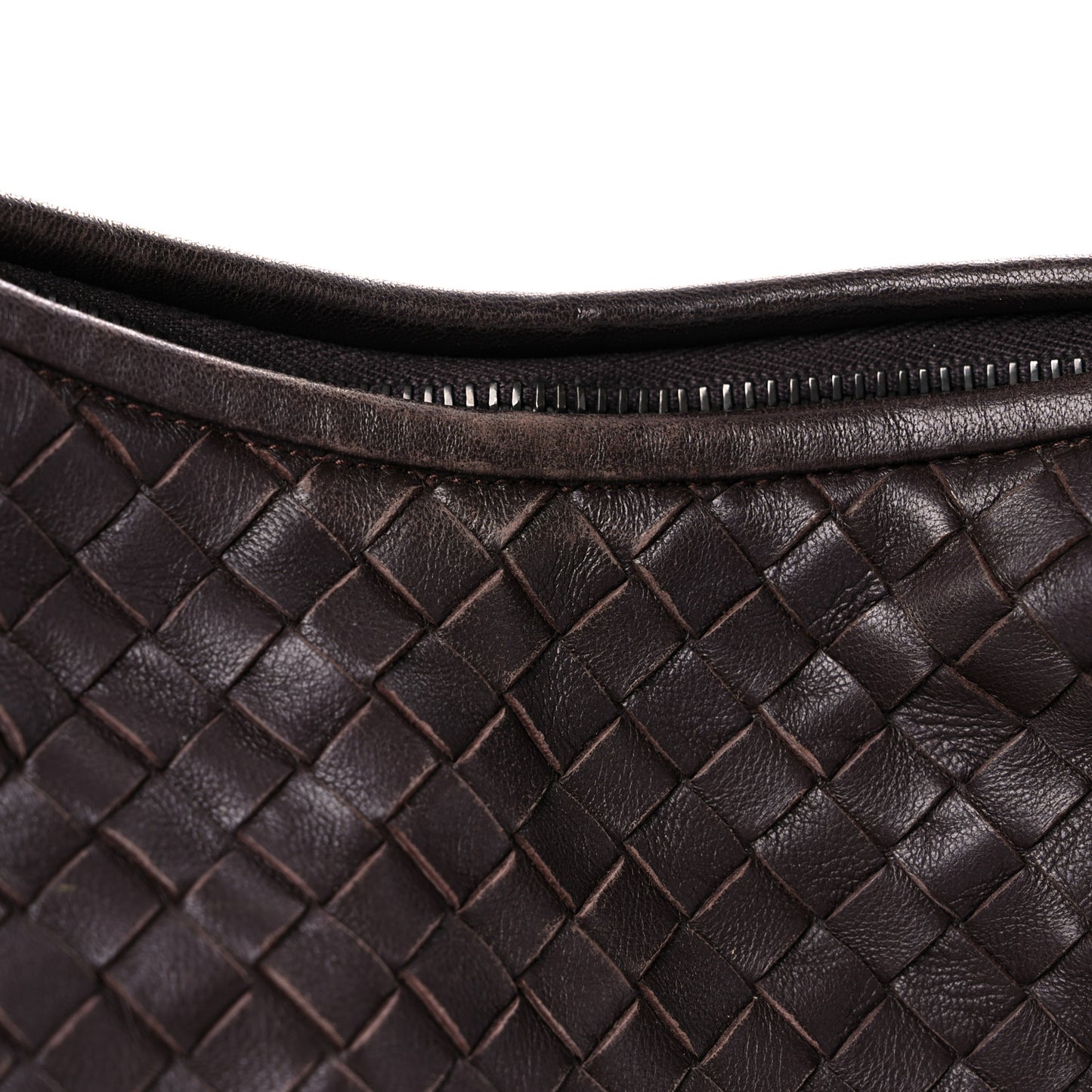 Nappa Intrecciato Large Veneta Hobo Ebano